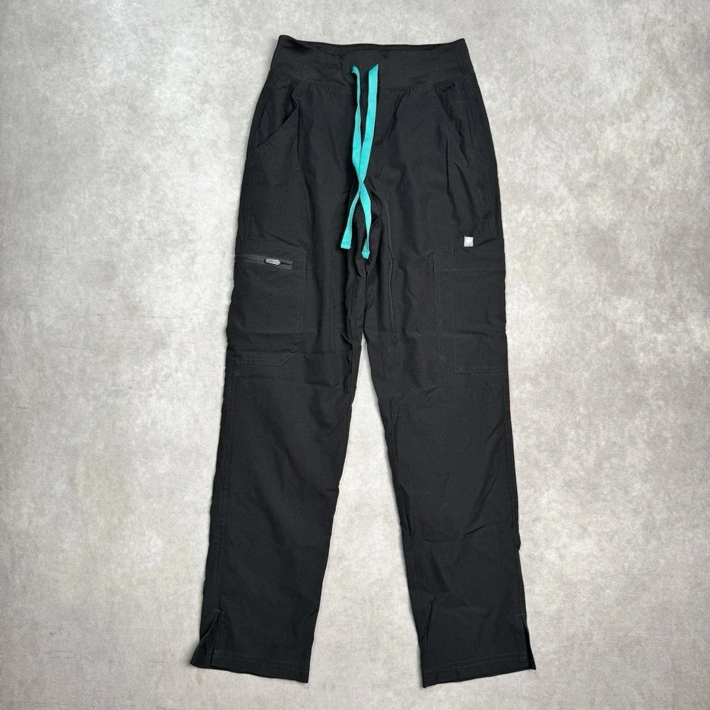 FIGS Scrub Pants Technical Collection Women's XXS/P Petite Black W23SW2007